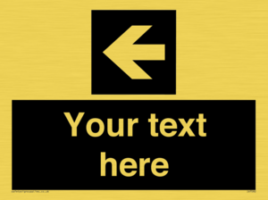 Custom Directional signage black arrow left