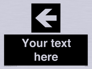 Custom Directional signage black arrow left