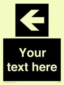 Custom Directional signage black arrow left