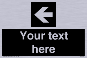 Custom Directional signage black arrow left
