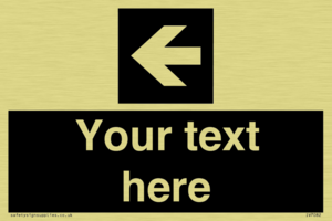 Custom Directional signage black arrow left
