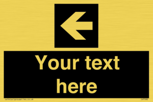 Custom Directional signage black arrow left