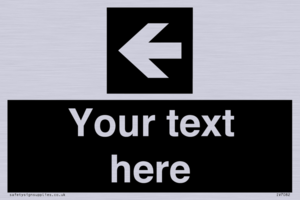 Custom Directional signage black arrow left