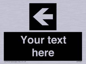 Custom Directional signage black arrow left
