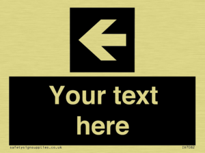 Custom Directional signage black arrow left
