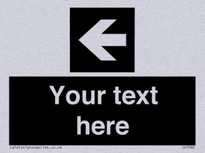 Custom Directional signage black arrow left