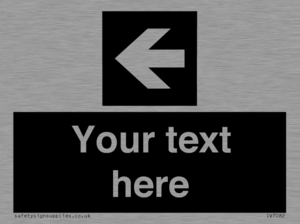 Custom Directional signage black arrow left