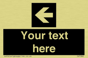 Custom Directional signage black arrow left