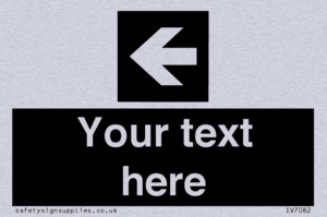Custom Directional signage black arrow left