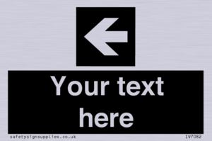 Custom Directional signage black arrow left