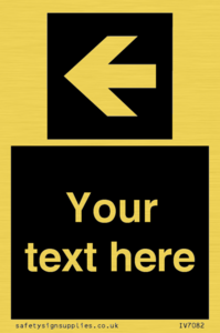 Custom Directional signage black arrow left