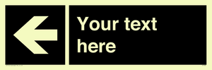 Custom Directional signage black arrow left