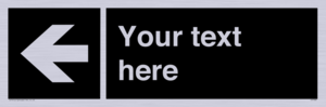 Custom Directional signage black arrow left