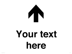 Custom Directional signage arrow up