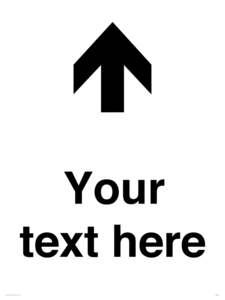 Custom Directional signage arrow up