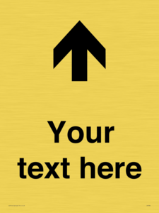 Custom Directional signage arrow up