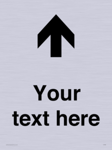 Custom Directional signage arrow up