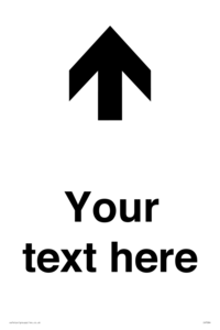 Custom Directional signage arrow up