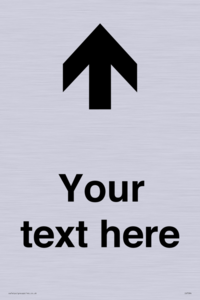 Custom Directional signage arrow up