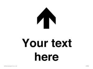 Custom Directional signage arrow up