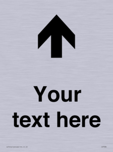 Custom Directional signage arrow up