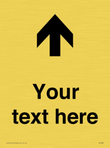 Custom Directional signage arrow up