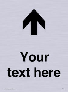 Custom Directional signage arrow up