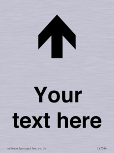 Custom Directional signage arrow up