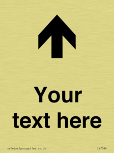 Custom Directional signage arrow up