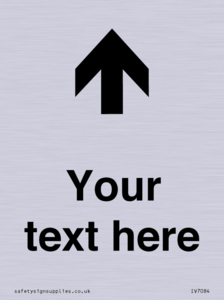 Custom Directional signage arrow up