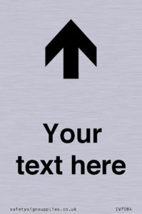 Custom Directional signage arrow up
