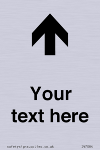 Custom Directional signage arrow up