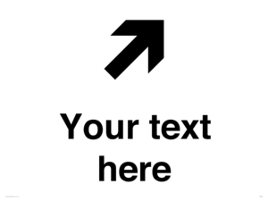 Custom Directional signage arrow up right