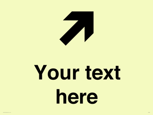 Custom Directional signage arrow up right