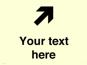 Custom Directional signage arrow up right