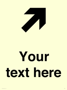 Custom Directional signage arrow up right