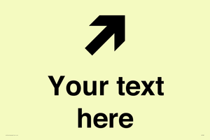 Custom Directional signage arrow up right