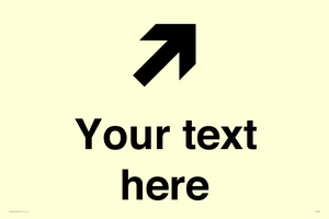 Custom Directional signage arrow up right