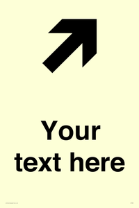 Custom Directional signage arrow up right