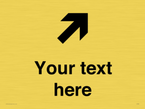 Custom Directional signage arrow up right