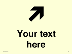 Custom Directional signage arrow up right