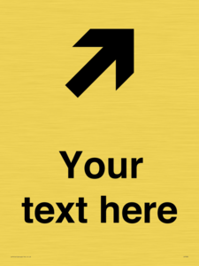 Custom Directional signage arrow up right