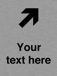 Custom Directional signage arrow up right