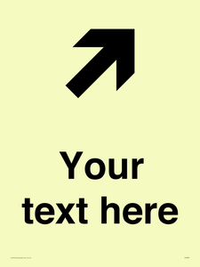 Custom Directional signage arrow up right