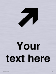 Custom Directional signage arrow up right