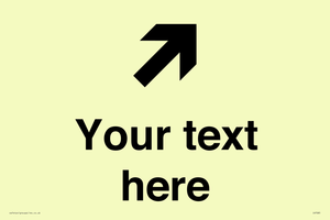 Custom Directional signage arrow up right