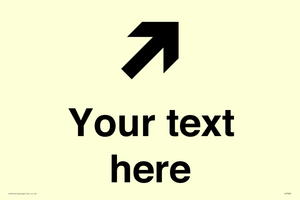 Custom Directional signage arrow up right