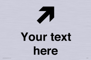 Custom Directional signage arrow up right