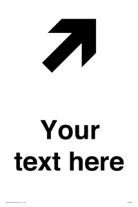 Custom Directional signage arrow up right