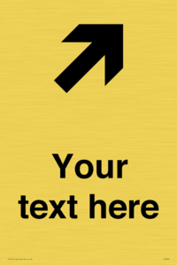 Custom Directional signage arrow up right